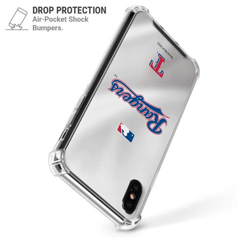 MLB Texas Rangers Home Jersey iPhone XS Max Clear Case